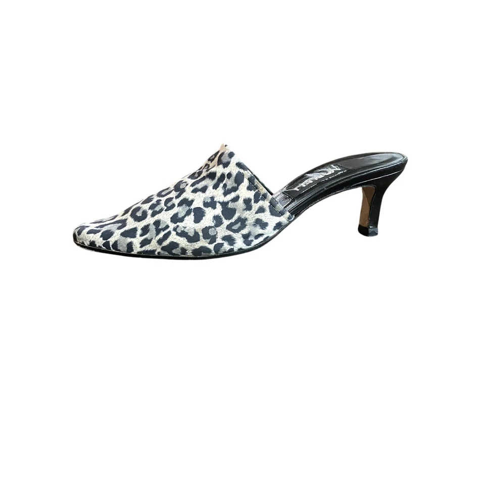 Zapatos VANELI Estampado Leopardo Gatito Tacón Mules Estampado Animal MOB ESPOSA Talla 6.5 Foto 2 de 4