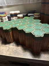 Lot of 10 Heroscape 24-Hex Terrain Tiles: 6 Grass 2 Swamp and 2 Gray Rock Stone