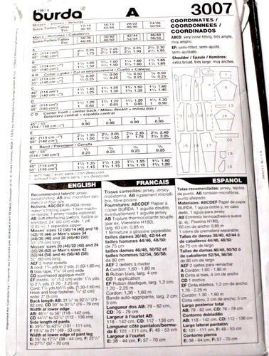 Burda 3007 Misses 12-26 / Mens 34-48 Jacket Vest Tops Pants Shorts Sew Pattern - Picture 2 of 2
