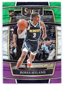 2021-22 Panini Select #79 Bones Hyland Green White Purple Prizms