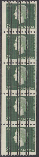 Tira de cinco bobinas precanceladas Canadá #406xx - Imagen 1 de 1