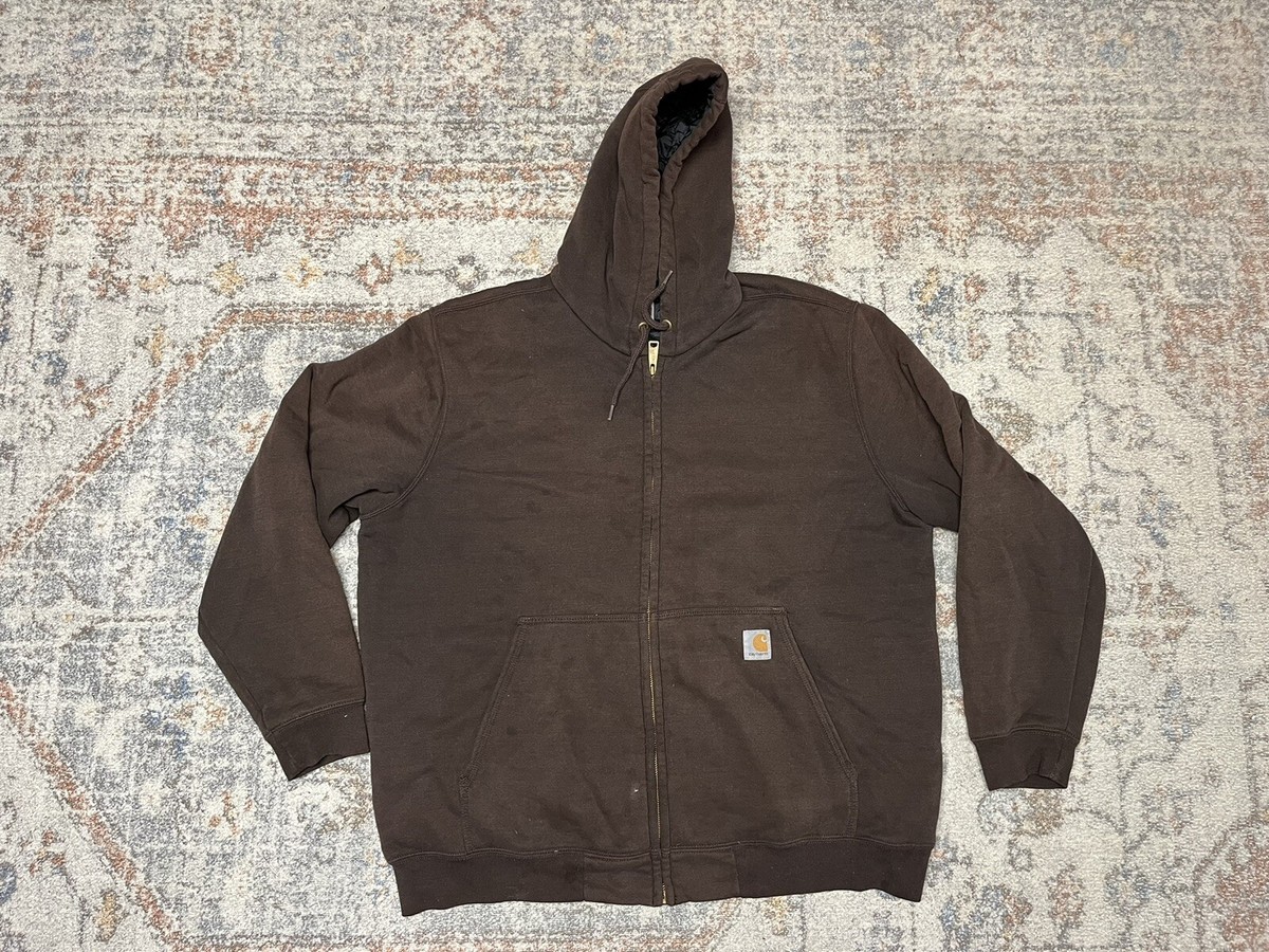 Vintage 90s Carhartt Brown Hoodie Workwear XL Jacket Zip Up Vintage 90s Carhartt Brown Hoodie Workwear XL Jacket Zip Up