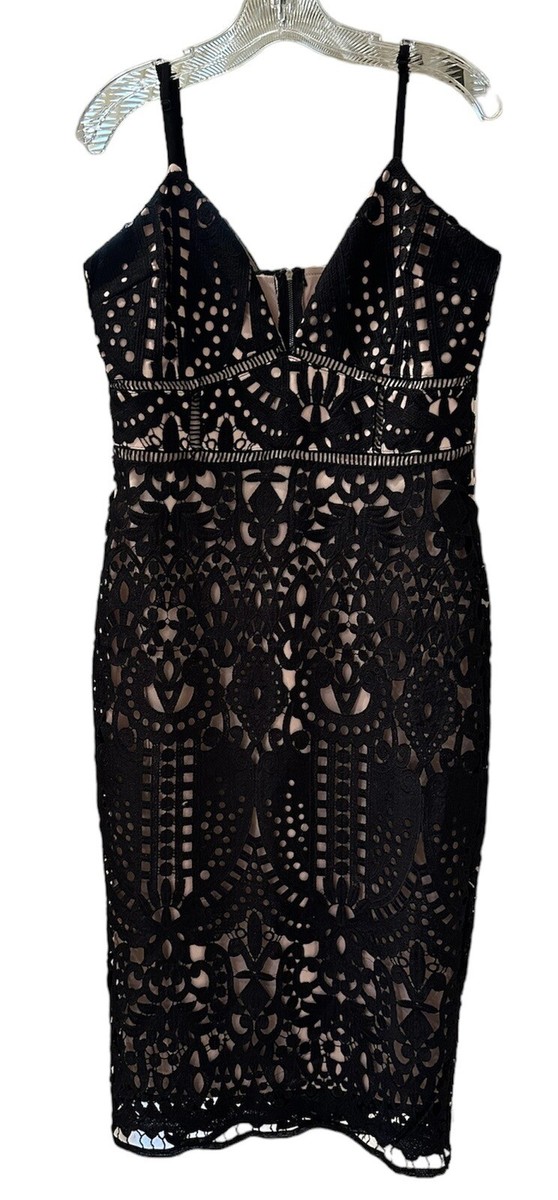 gianni bini lace dress Gianni Bini Oren Satin Boat Neck Long Sleeve Mini Dress, Womens, 2, Chocolate