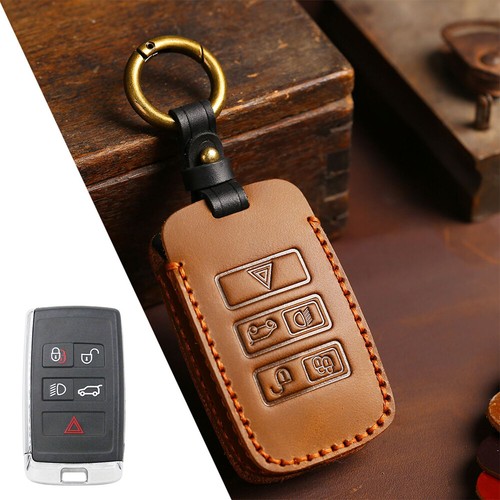 Leather Remote Key Case Fob Cover For Jaguar XE XF F-PACE E-PACE I-PACE 2020-25 - Photo 22/27