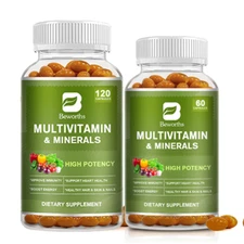 Multivitamins & Minerals for Women and Men with Vitamin B12, D3 & K2, E