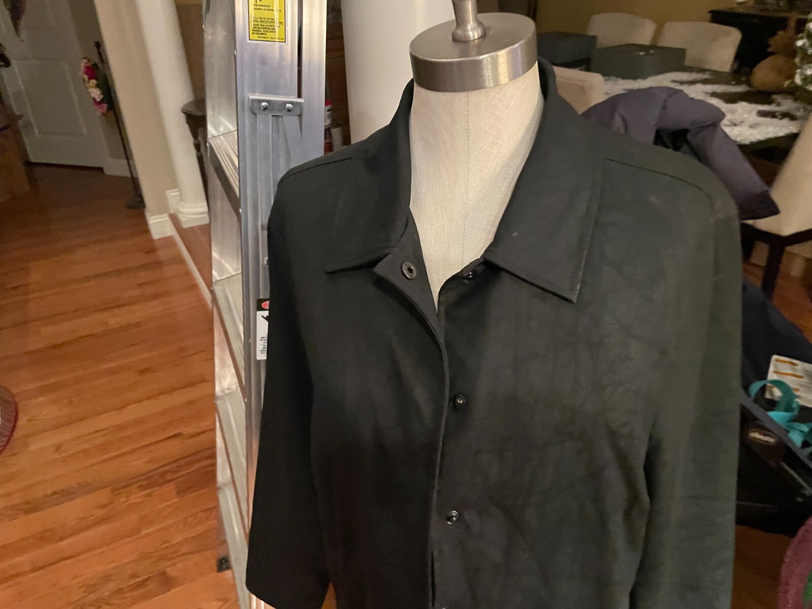 Basic Editions Women's Black snap front Jacket/ C… - image 2