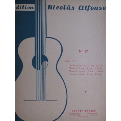 Bach J.S.Sarabande Minuet Handlauf Gitarre 1964