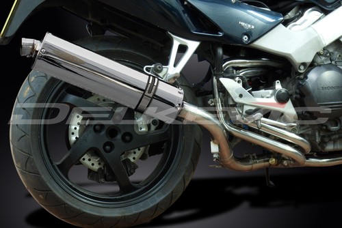 Honda VFR800 Interceptor 98-01 Complete Exhaust 4-1 18" Oval Stainless Muffler - Bild 4 von 5