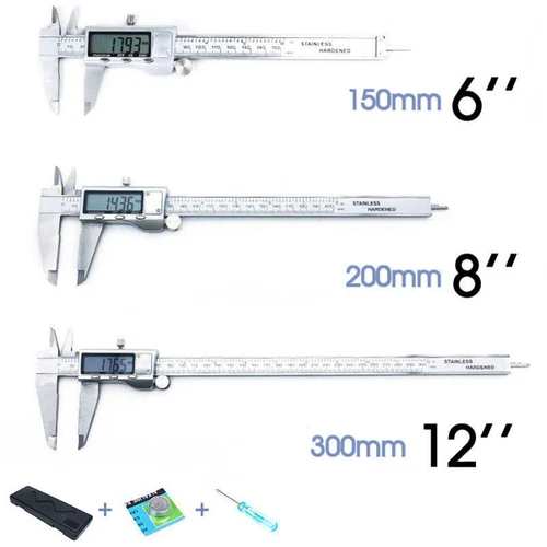 300mm 12'' LCD Digital Vernier Caliper Micrometer Measure Tool Gauge Ruler AU