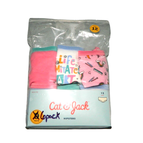 6 Pair Girls Hipster Panties Size 12 Cat & Jack Opened Package - Picture 1 of 3