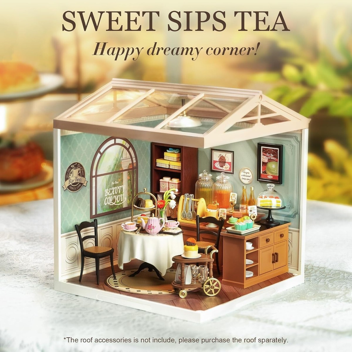 Corner Display Cabinet, White ON SALE - Dollhouse Junction