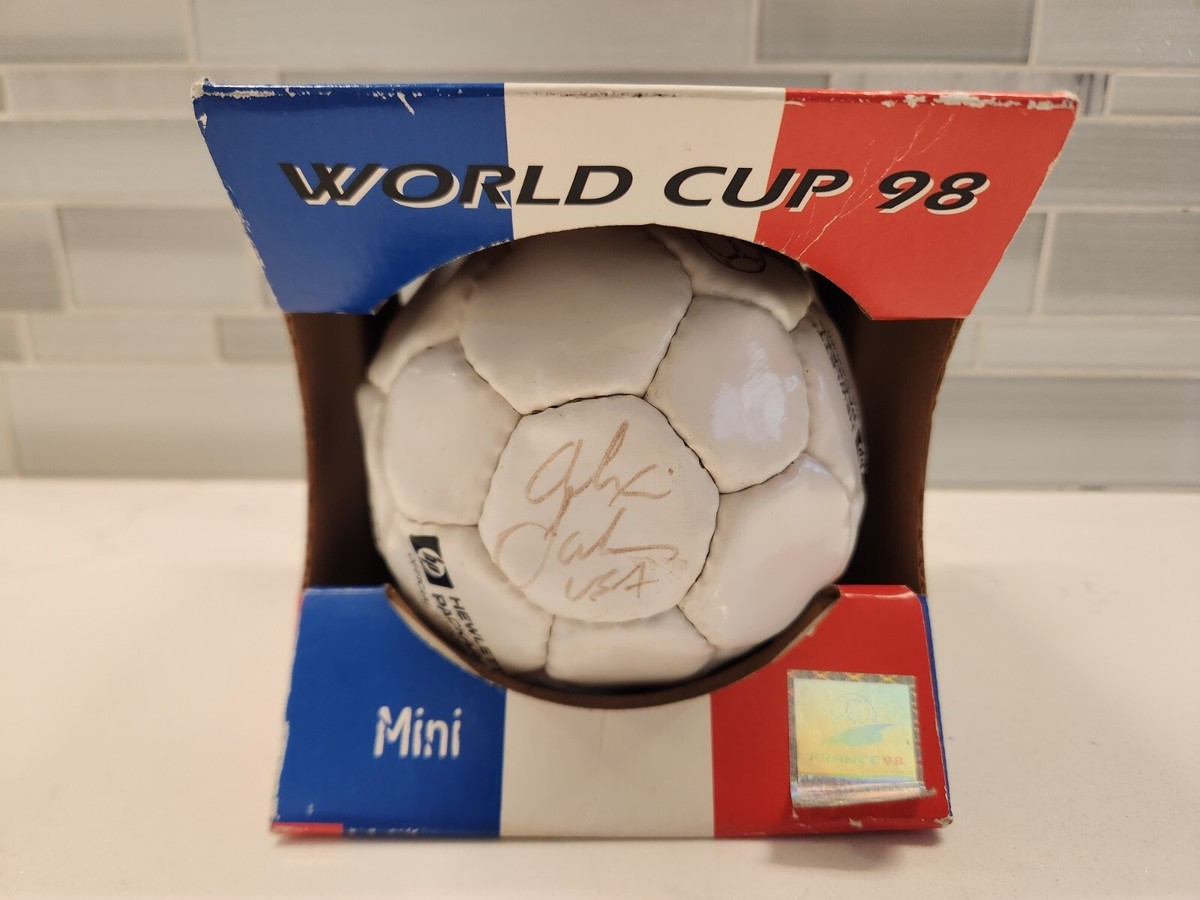 Alexi Lalas Team USA Signed World Cup France 98 Molten Mini Soccer