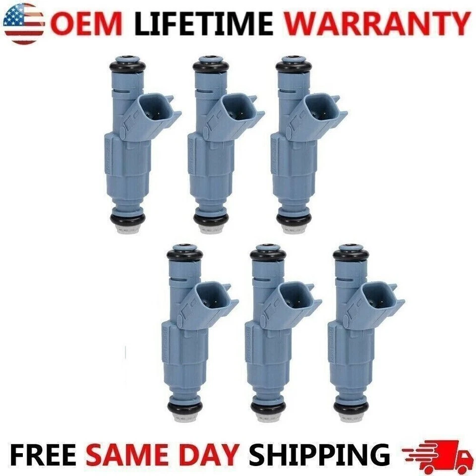 OEM 4 Hole Upgrade 6pcs BOSCH Fuel Injectors for Jeep Grand Cherokee 2001-2007 - Image 3 of 4