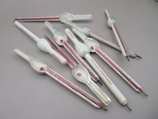 RARE! 60s Squibb Pharmacy ONE ADVERTISING PEN Shaped as Thermometer Plastic NOS