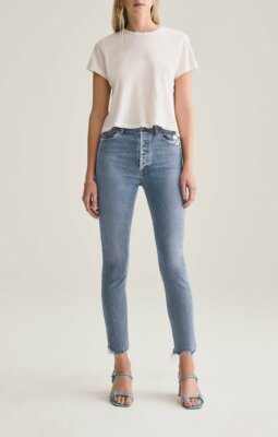 Agolde Nico High Rise Slim Fit Jeans in Rooted Size 30