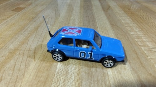 Dukes Of Hazzard General Lee Custom Blue '82 VW Golf Rabbit ,1:64,new! - Picture 2 of 14