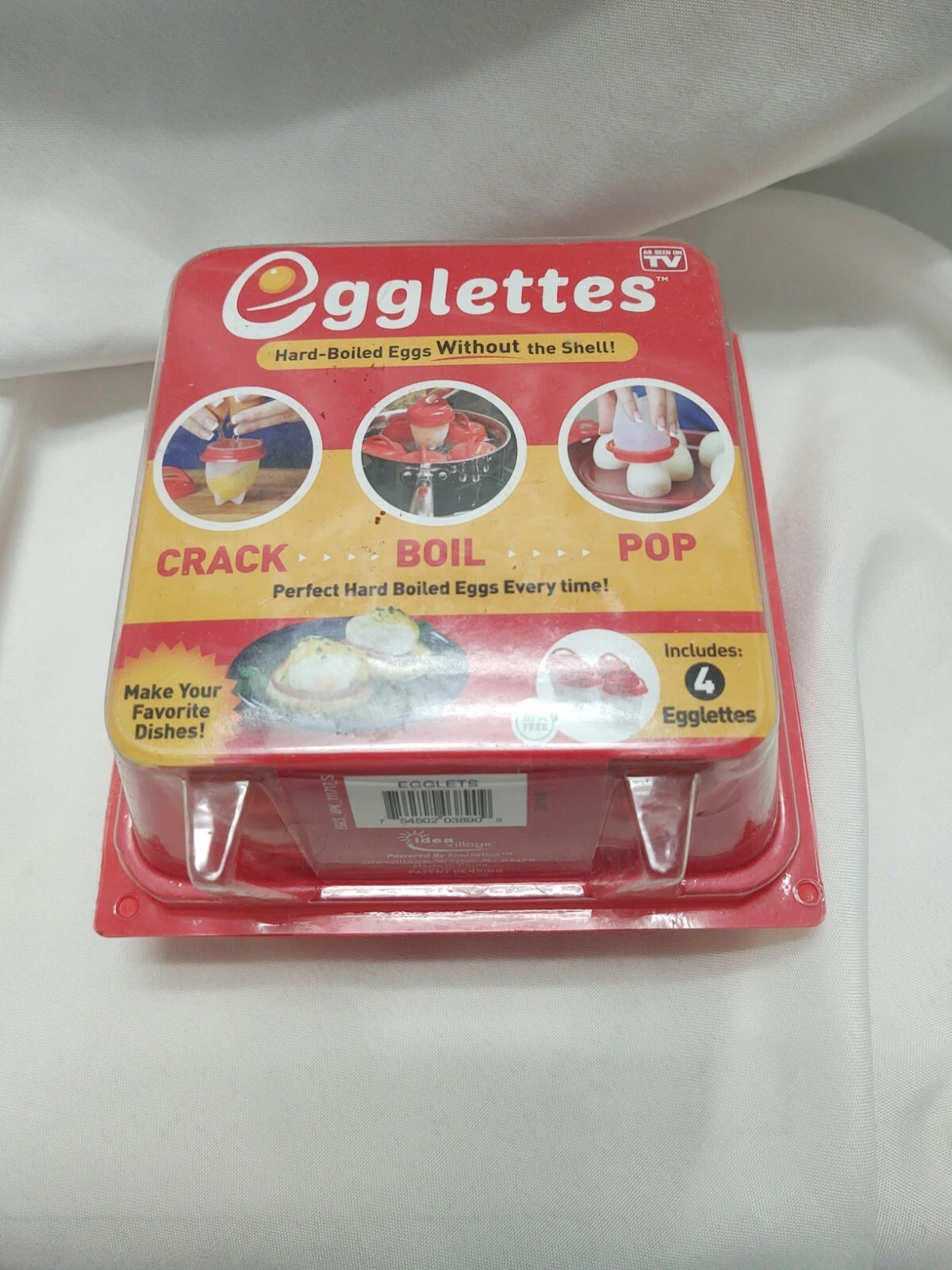 Egglettes Maker 4 Pack Egg Cooker - Hard Boiled Eggs without the Shell Eggies US