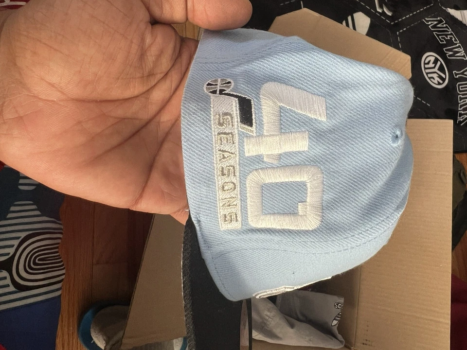 utah jazz mitchell and ness snapback NBA ALL STAR 23   40 Seasons Sky Blue Black - Image 3 of 4