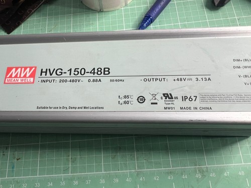 MEAN WELL HVG-65-24A Power Supply,AC-DC,24V,2.71A,180-528V In,Sealed MEAN WELL HVG-65-24A Power Supply,AC-DC,24V,2.71A,180-528V In,Sealed
