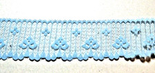 Blue Floral Flat Lace 20 Yards x 1.5" Wide -  114 NEW