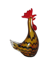 VINTAGE MURANO HAND BLOWN GLASS ROOSTER WITH MILLEFIORI