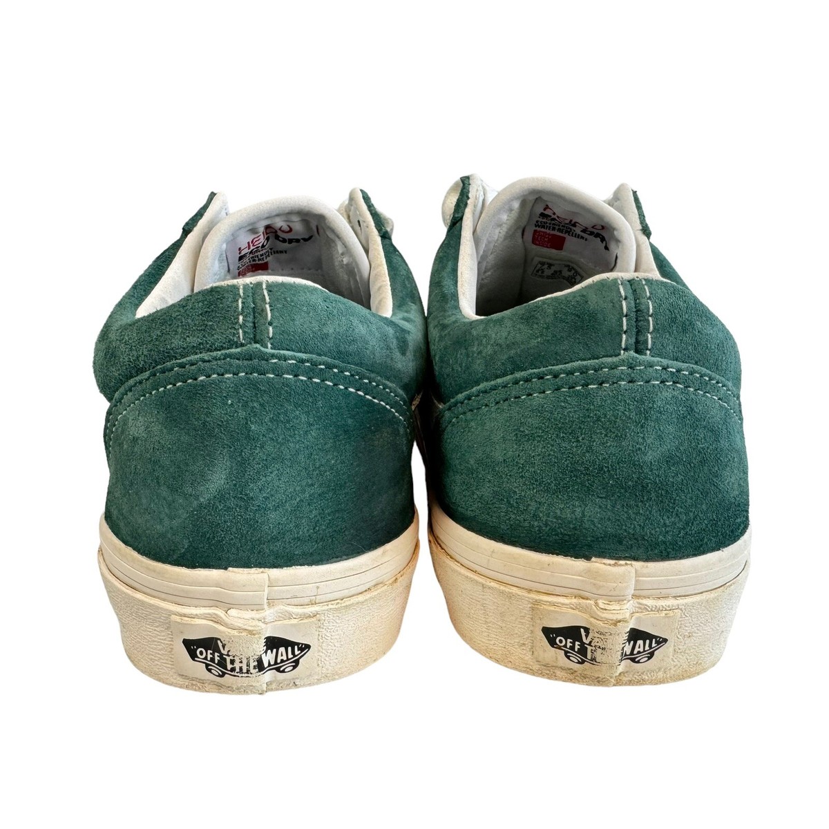 Vans Old Skool HEIQ Eco-Dry Water Repellent Skate Shoes Green Mens 