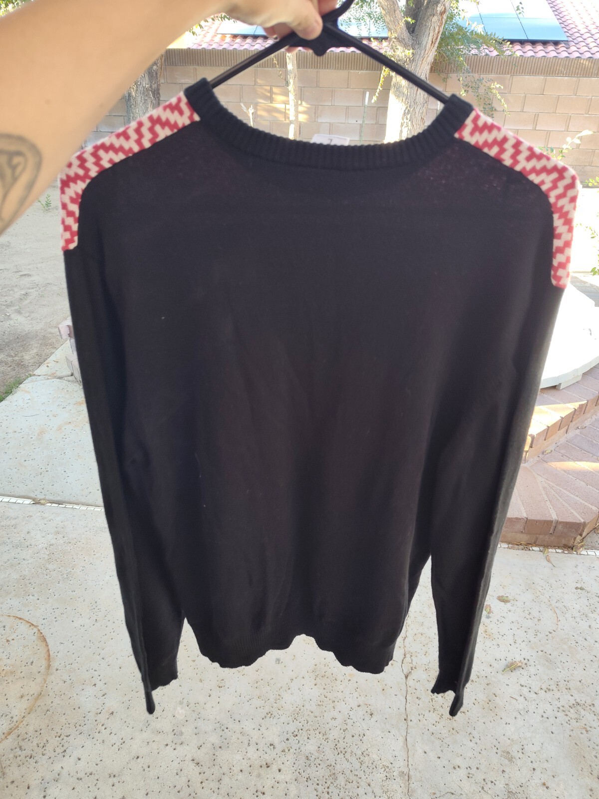 Star Wars Men's Sweater Pullover Darth Vader Santa Christmas Black Red SZ Large image 3