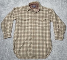 Vintage 60s Pendleton Woolen Mills 100 Virgin Wool Long Sleeve Button Up Shirt