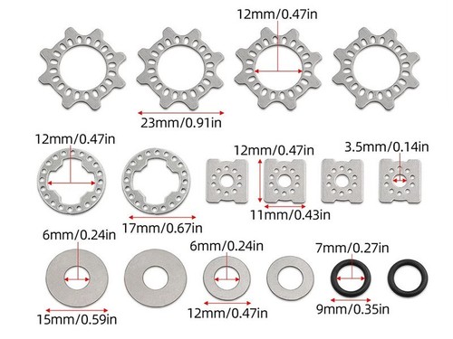 F/R DIFF GEAR LIMITED SLIP PLATES SHIM ARA310985 FOR 1/8 ARRMA KRATON OUTCAST - Picture 5 of 5