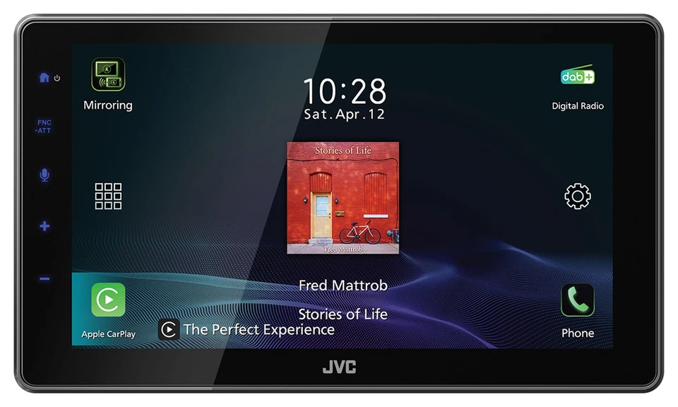 JVC DAB MP3 Bluetooth USB Autoradio für Fiat Panda (2012-2020) schwarz - Bild 2 von 4