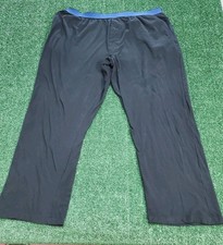 Hanes X Temp Mens XL 40-42 Thermal Pajama Pants w/ Pockets Black