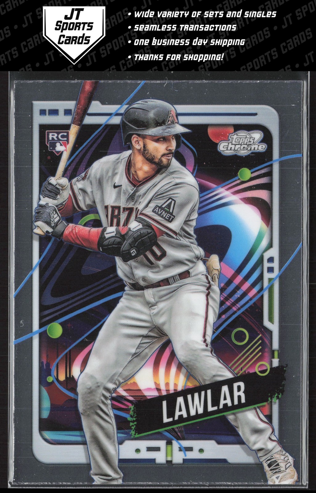 2024 Topps Chrome Cosmic Jordan Lawlar 5 RC | Arizona Diamondbacks