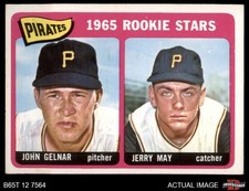 1965 Topps #143 Jerry May / John Gelnar Pirates RCs RC 4 - VG/EX