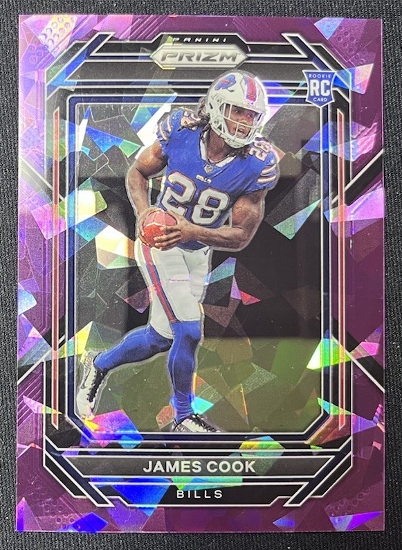 2022 Panini Prizm James Cook #319 Purple Ice Rookie /225 Bills