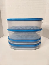 Tupperware Fridge Stackable Organizer Meat and Cheese Deli Storage Containers