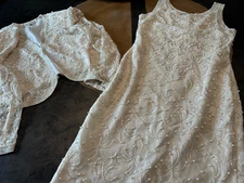 VTG LAURENCE KAZAR PEARL BEADED DRESS JACKET WOMENS M CLASSIC LUXURY WEDDING