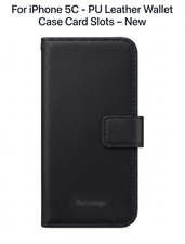For iPhone 5C - PU Leather Wallet Case   Card Slots   New