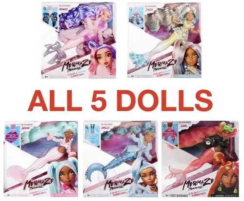 Mermaze Mermaidz Slumber Party Doll x 5 Zuna, Casea, Monroe, Kinslee, Brynn NEW