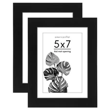 Elegant 8x8 Picture Frame W/ 4x4 Mat Wall Display Modern Design 2 Pack New