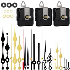 EMOON 3 Pcs High Torque Clock Mechanism Replacement Kit with 7 Different Pairs 