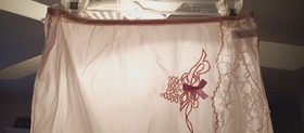 INTIMATE FASHIONS by TERI VINTAGE PANTIES sz 6 PINK w-BOW n OPEN LACE #A1-21
