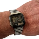 Vintage 1982 Seiko Pulsemeter Digital LCD Mens Watch Alarm Chronograph S229-5019