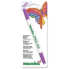 MADEIRA MAGIC PEN &ndash; AIR ERASABLE FABRIC MARKER (PURPLE)  THICK & FINE TIP &ndash; PRO
