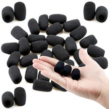 30 Pack Lapel Microphone Windscreen Headset Mic Foam Cover Pads Mini Size Pro...