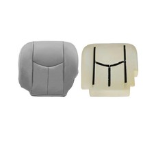 SecosAutoparts Driver Bottom and Foam Cushion Leather Seat Cover Light Gray ...