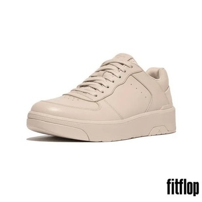 SIZE 8 FitFlop  NEW IN BOX Women's Rally Evo Leather Sneaker Stone Beige