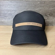 The Home Depot Hat Cap Snap Back Black Leather Patch Advertising Promo Mens