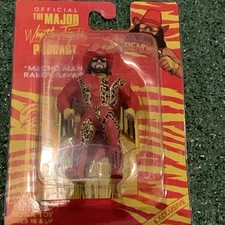 MACHO MAN SLIM JIM RINGSIDE EXCLUSIVE  MAJOR BENDIES - WWE—-* Card Beat up *