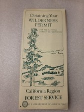 Vintage U.S. Forest Service brochure, titled "Obtaining Your Wilderness. RARE!