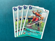 Vajramon EX5-037 Playset Animal Colosseum Digimon Card Game x4